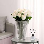 SOGA 22.5cm Handcrafted Clear Glass Vase Classic Design for Home Decor