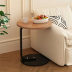 SOGA 2X 50cm Wood Board Mini Side Table Movable Lightweight w/ Black Frame