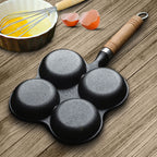 SOGA 4 Mold Multi-Portion Cast Iron Breakfast Fried Egg Pancake Omelet Fry Pan