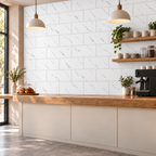 SOGA Peel & Stick Floor and Wall Tiles 60 x 60cm 10 Pack White Faux Marble