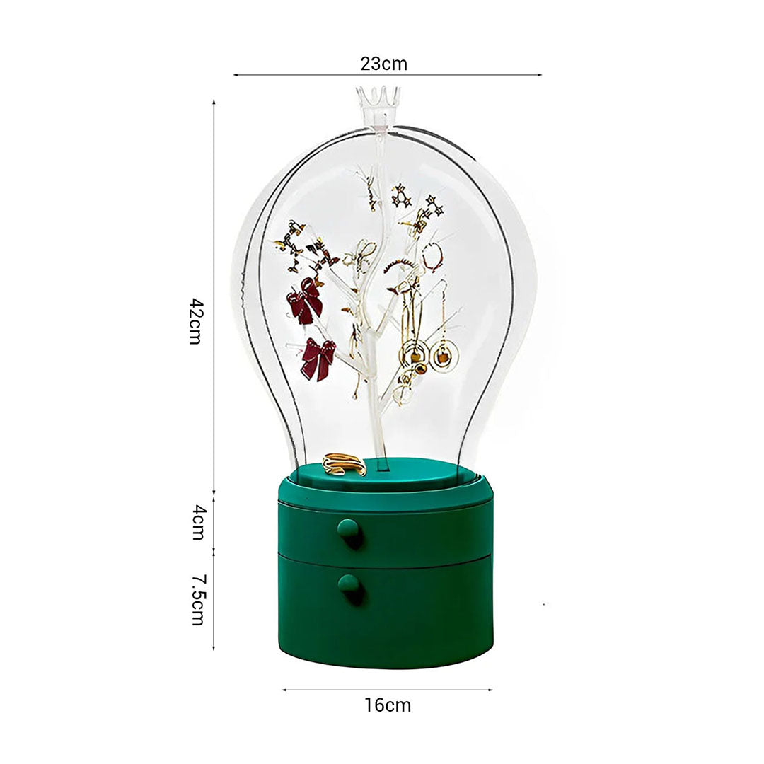 SOGA Green 360 Degree 2 Layered Jewelry Storage Box Waterproof Dustproof Accessories Organiser