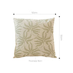 SOGA 50cm Botanical Green Fern Leaf Embroidered Decorative Throw Pillow
