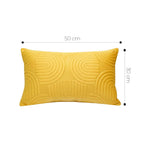 SOGA 2X 30cm Yellow Textured Geometric Pattern Decorative Throw Pillow $ 119