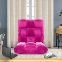 SOGA 2X Floor Recliner Folding Lounge Sofa Futon Couch Folding Chair Cushion Pink