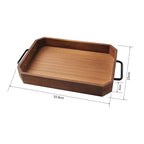 SOGA 33.8x23x5cm Paulownia Wood Serving Tray