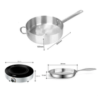 SOGA Kitchenware Bundle – 26cm Smart Induction Cooktop, 30cm Saucepan & 28cm Fry Pan