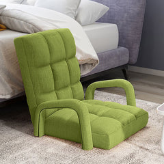 SOGA Foldable Lounge Cushion Adjustable Floor Lazy Recliner Chair with Armrest Yellow Green