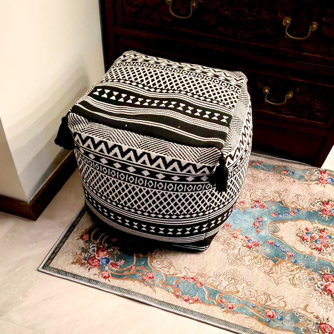 SOGA 42cm Black Premium Polyester Cotton Cushion with EPP Particle Insert Home Decor