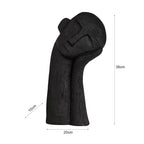 SOGA 38cm Black Head Sculpture – Minimalist Resin Decor