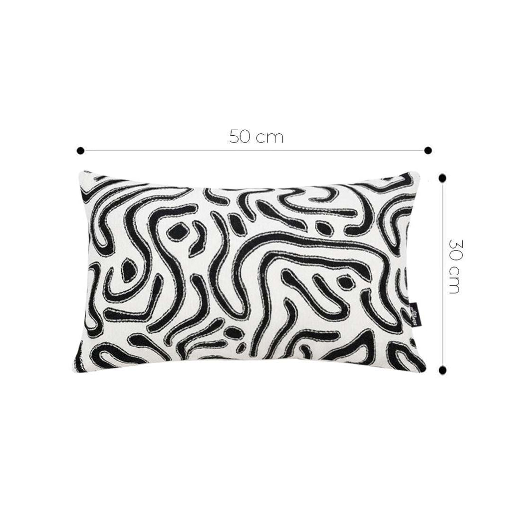 SOGA 2X 30cm Black White Abstract Swirl Pattern Decorative Throw Pillow $ 140
