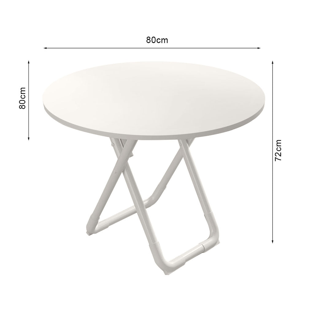 SOGA 80cm White Modern Minimalist Table with Sleek Surface Stylish and Functional Design