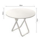 SOGA 80cm White Modern Minimalist Table with Sleek Surface Stylish and Functional Design