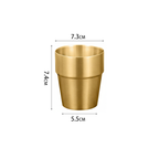 SOGA 175ml Stainless Steel Cups Set of 6 Reusable Durable Gold Drinking Tumblers $ 44