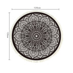 SOGA 120cm Mandala Modern Ethnic Tassel Print Anti-slip Doormat, Home Decor