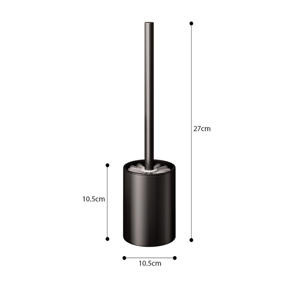SOGA 2X 27cm Wall-Mounted Toilet Brush – Black with Drain Holes