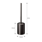 SOGA 2X 27cm Wall-Mounted Toilet Brush – Black with Drain Holes