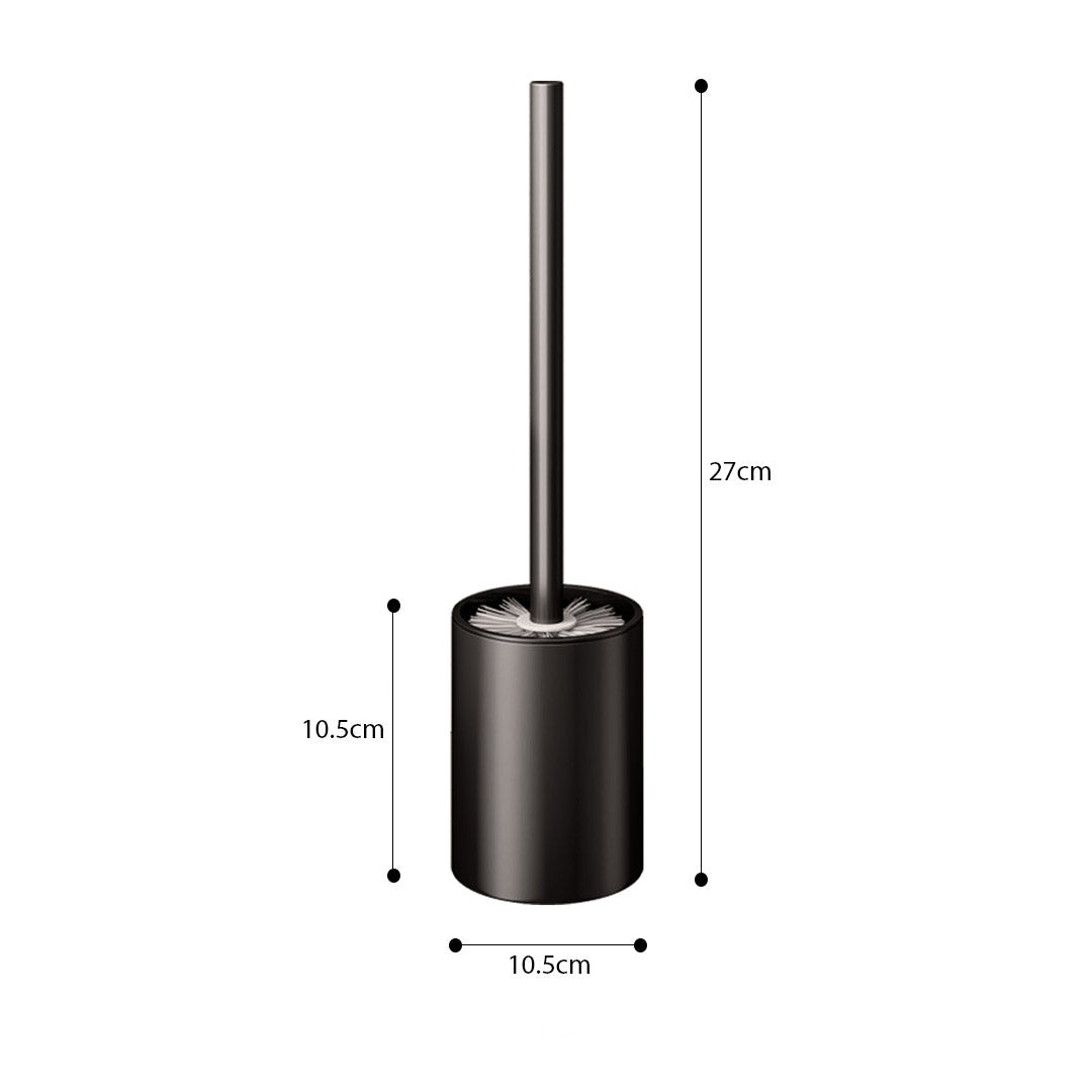 SOGA 2X 27cm Wall-Mounted Toilet Brush – Black with Drain Holes
