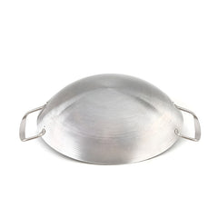 SOGA 2X 3-Ply 38cm Stainless Steel Double Handle Wok Frying Fry Pan Skillet with Lid