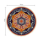 SOGA 2X 90cm Round Mandala Ethnic Style Round Carpet Anti-slip Doormat Home Decor