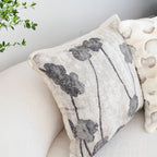 SOGA 2X 45cm Modern Gray Floral Stem Pattern Contemporary Throw Pillow