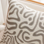 SOGA 2X 50cm Gray White Abstract Swirl Pattern Decorative Throw Pillow $ 140