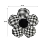 SOGA 2X Black Flower Cushion Shaped for Floor and Sitting Throw Pillow
