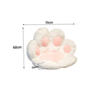 SOGA 2X 70cm White Paw Shape Cushion Warm Lazy Sofa Decorative Pillow Backseat Plush Mat Home Decor
