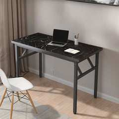 SOGA 120x60x75cm Black Foldable Computer Study Table Easy Assembly Desk No Chair