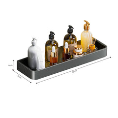 SOGA 30cm Black Wall-Mounted Rectangular Kitchen Spice Storage Organiser Space Saving Condiments Shelf Rack