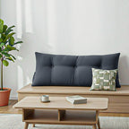 SOGA 2X 100cm Dark Grey Triangular Wedge Bed Pillow Headboard Backrest Bedside Tatami Cushion Home Decor