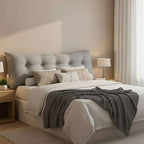 SOGA Home & Living Bundle – Grey Striped Flannel Throw & Silver Triangular Wedge Pillow $ 0