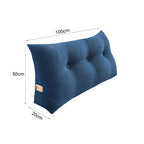 SOGA 2X 100cm Blue Triangular Wedge Bed Pillow Headboard Backrest Bedside Tatami Cushion Home Decor