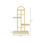 SOGA 2X 4 Tier 5 Pots Gold Metal Plant Stand Flowerpot Display Shelf Rack Indoor Home Office Decor