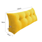 SOGA 120cm Yellow Triangular Wedge Bed Pillow Headboard Backrest Bedside Tatami Cushion Home Decor