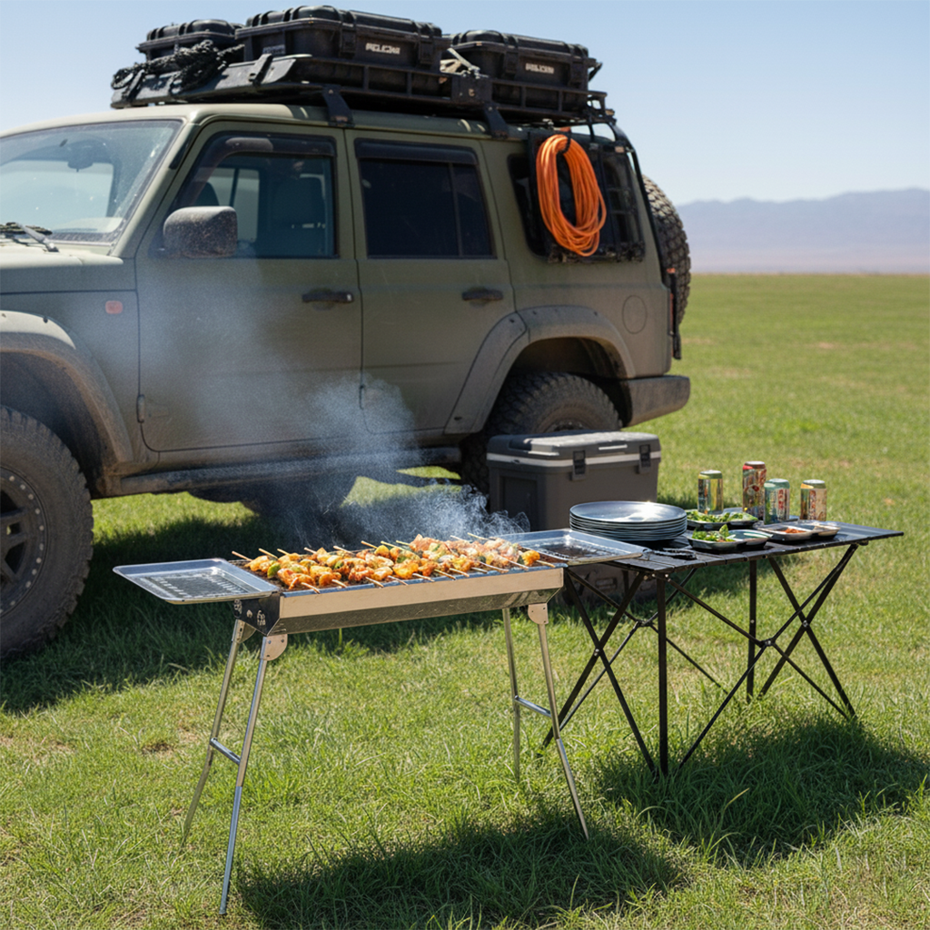 SOGA Kitchenware Bundle – Stainless Steel Skewers Grill, Silver Grilling Plate & Sauce Pan $ 168