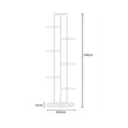 SOGA 8 Tier 9 Pots White Metal Plant Rack Flowerpot Storage Display Stand Holder Home Garden Decor