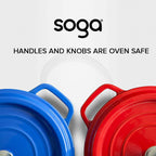 SOGA Cast Iron Enamel Porcelain Stewpot Casserole Stew Cooking Pot With Lid 2.7L Pink 22cm