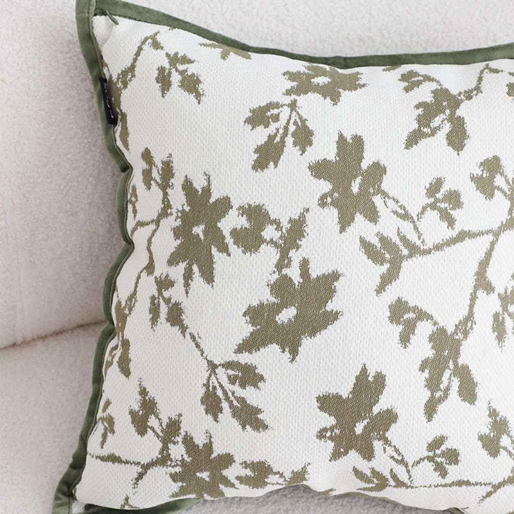 SOGA 2X Floral Cushion 45cm White Green Leaf Botanical Pattern Decorative Throw Pillow $ 129