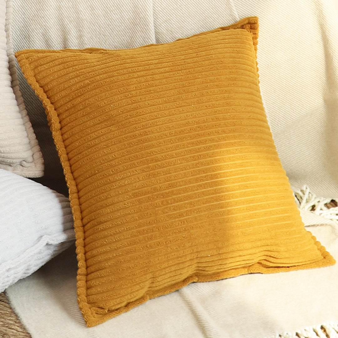 SOGA 2X 50cm Throw Pillow Mustard Wabi Sabi Arches Indoor and Outdoor Kavka for Home Decor