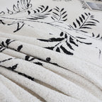 SOGA Two-seater White Sofa Cover Leaf Print 180x260cm Polyester