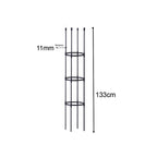 SOGA 2X 133cm 4-Bar Plant Frame Stand Trellis Vegetable Flower Herbs Outdoor Vine Support Garden Rack with Rings