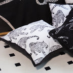 SOGA 45cm Throw Pillow White & Black Leopard Light Luxury Decorative Cushion for Living Room