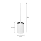 SOGA 2X 27cm Wall-Mounted Toilet Brush with Holder Bathroom Cleaning Scrub White