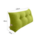 SOGA 100cm Green Triangular Wedge Bed Pillow Headboard Backrest Bedside Tatami Cushion Home Decor