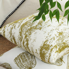 SOGA 2X 50cm Throw Pillow White and Olive Green Deluxe Polyester Fiber and Cotton for Home Decor
