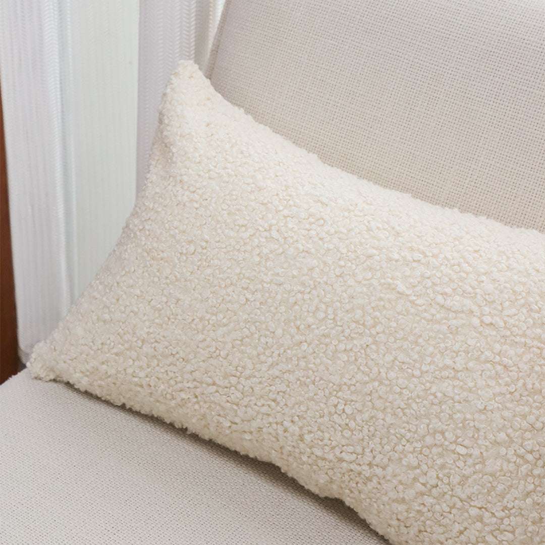 SOGA 2X 30cm Cream Boucle Textured Fluffy Decorative Throw Pillow $ 119