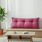 SOGA 100cm Crabapple Red Triangular Wedge Bed Pillow Headboard Backrest Bedside Tatami Cushion Home Decor
