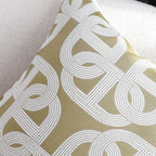 SOGA 2X 50cm Artistic Olive Green White Geometric Pattern Throw Pillow $ 142