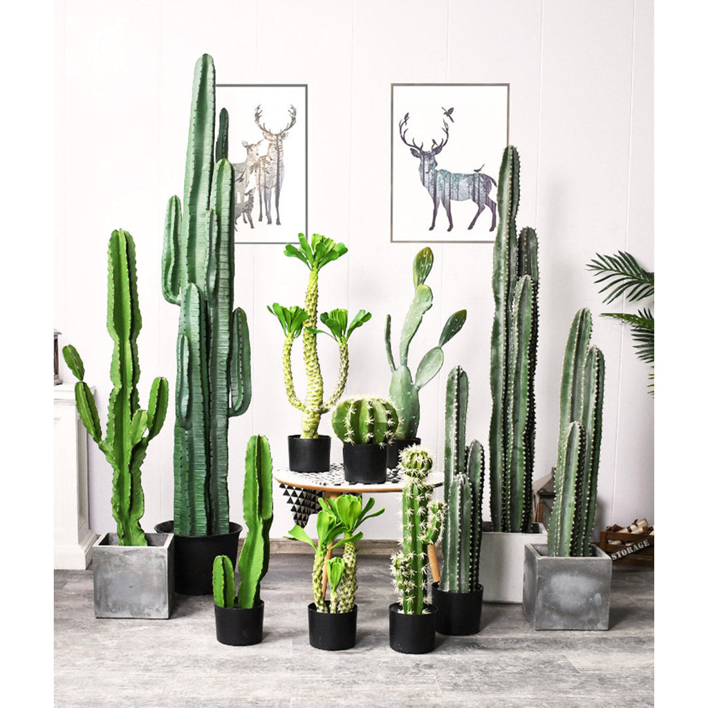 SOGA 4X 120cm Green Artificial Indoor Cactus Tree Fake Plant Simulation Decorative 6 Heads