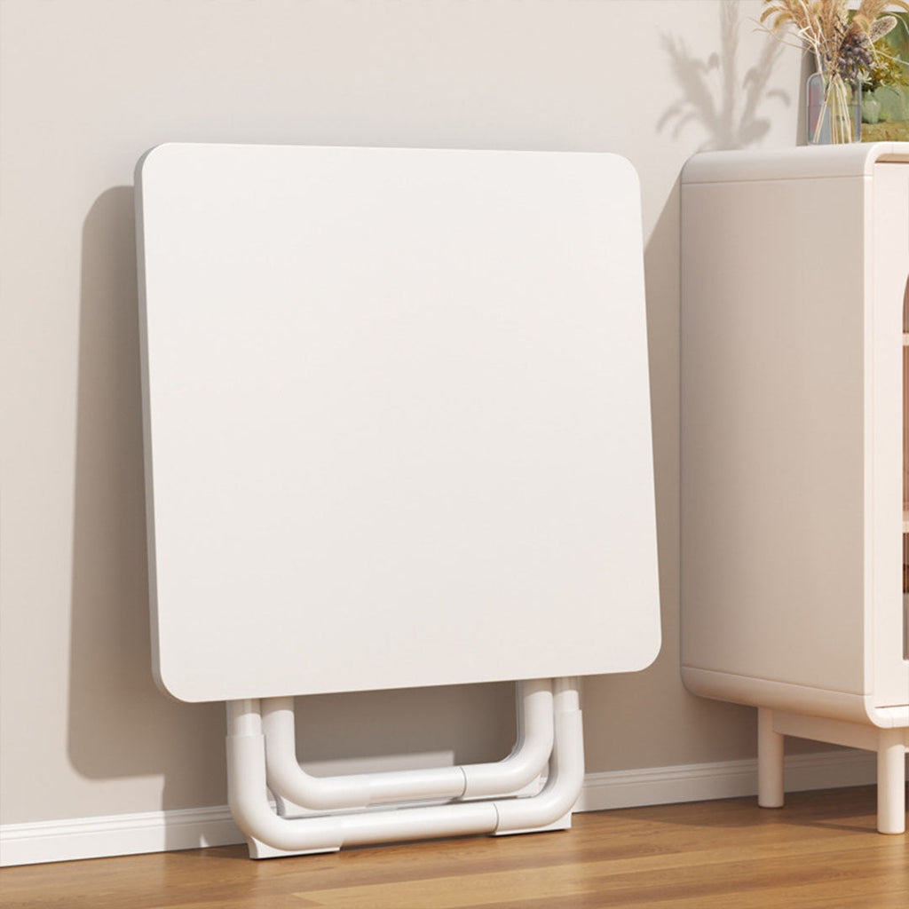 SOGA 2X 80cm White Square Table with White Legs Modern Minimalist Design for Home Decor